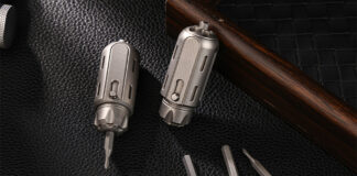 GripNGo Vault titanium EDC multitool with screwdriver bits