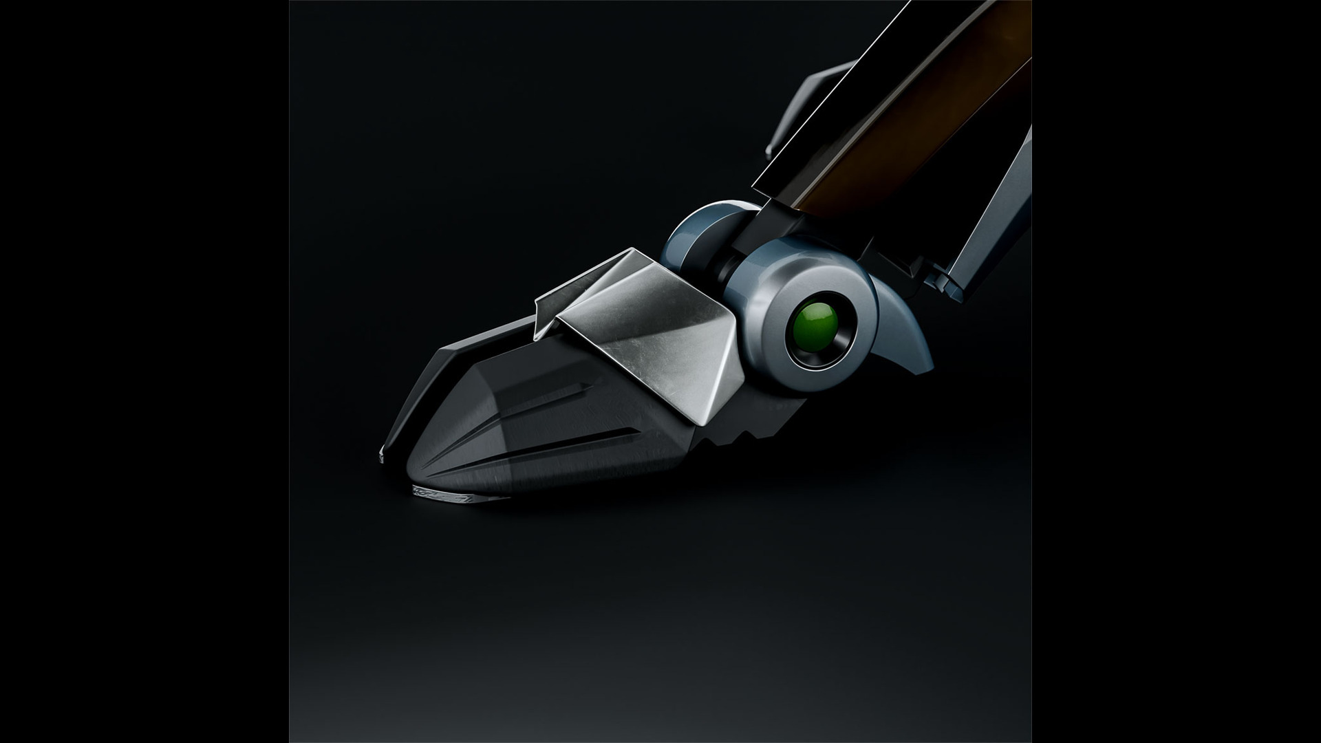 Close-up rendering of Kawasaki CORLEO divided rubber robotic hoof