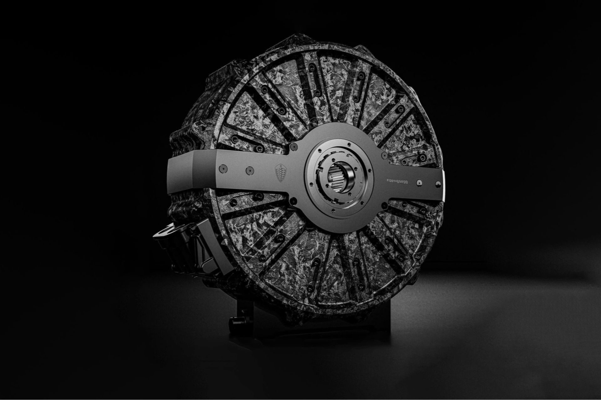 Koenigsegg Dark Matter raxial-flux electric motor with carbon-fiber construction
