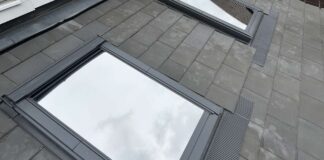 Three VELUX roof windows fitted with External Silver 20 reflective solar film