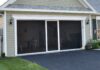 Retractable screen turns an open garage into a bug-free living space ScreensLux Lifestyle Garage Screen Featured
