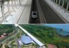 East Lake Laboratory's streamlined experimental maglev vehicle on its one-kilometer test track in Hubei, China