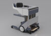 REVIMO Niko independent transfer device with its padded backrest and split seat open