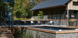 House and pool area finished with Be.On Stone mortarless concrete veneer panels