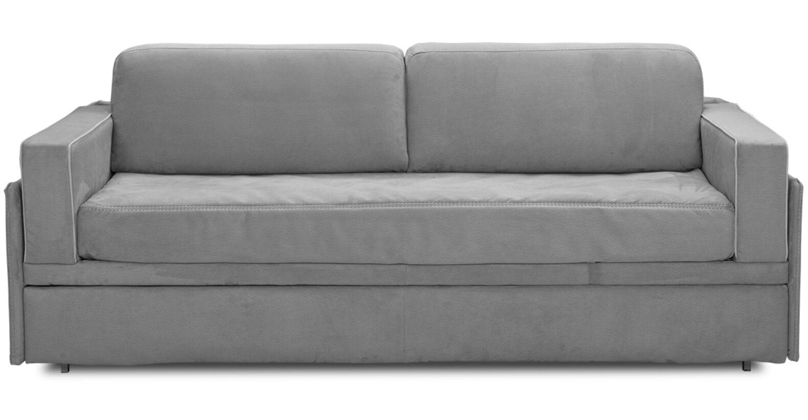 Grey Dormire V2 convertible sofa in its closed seating configuration