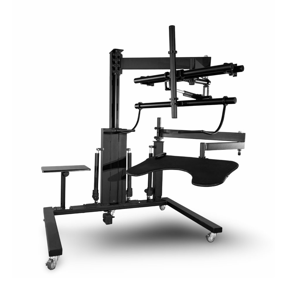 ErgoQuest Zero Gravity Workstation 2c frame shown without a chair or monitors