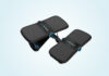 FitFoot portable seated ankle exerciser shown open in two positions