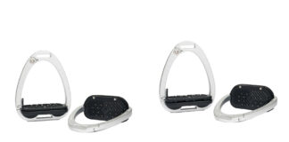 LeMieux Vector Control and Balance safety stirrups shown side by side
