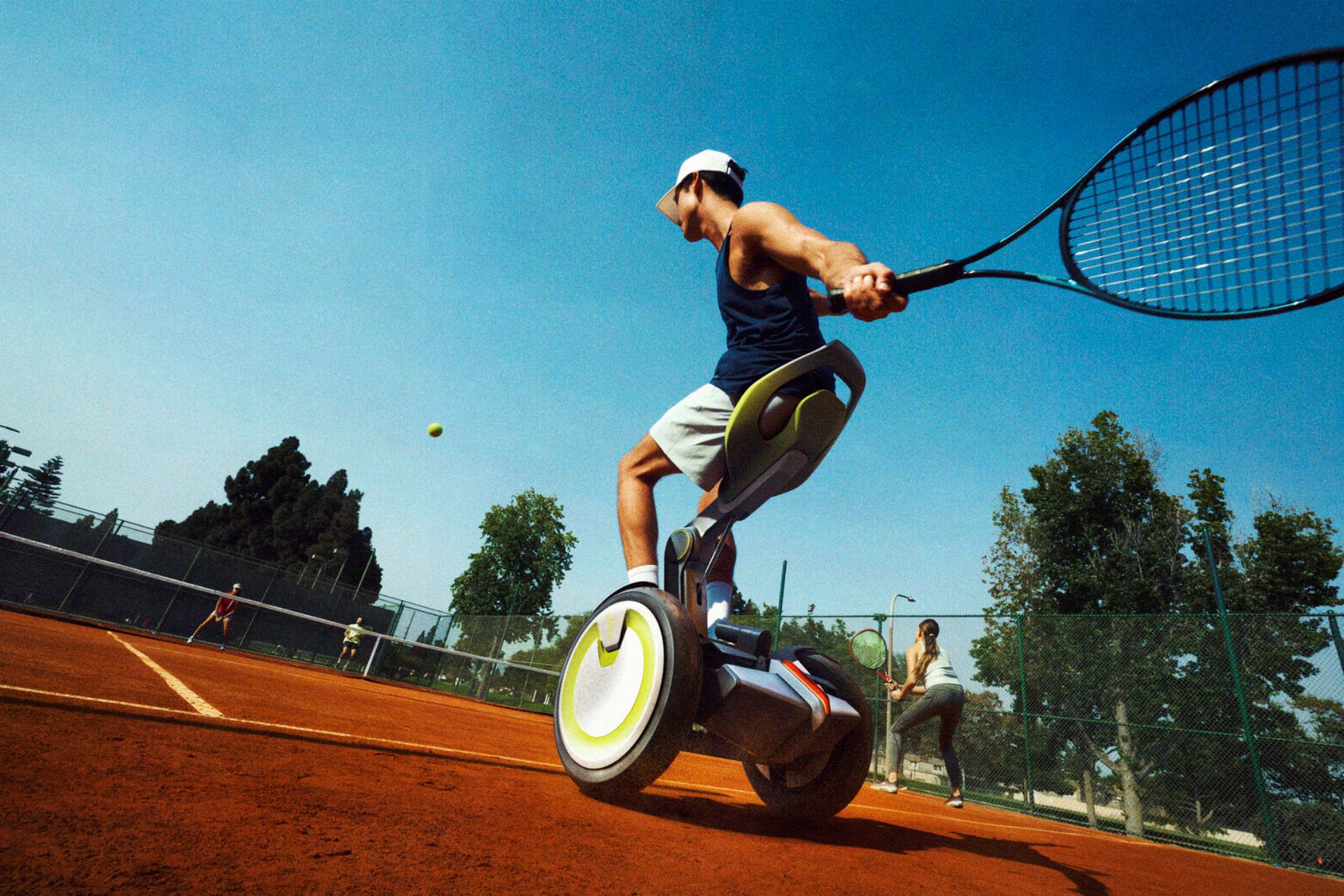 Person using Toyota boost me mobility concept while playing sport