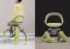 Toyota walk me robotic mobility chair carrying a user up steps